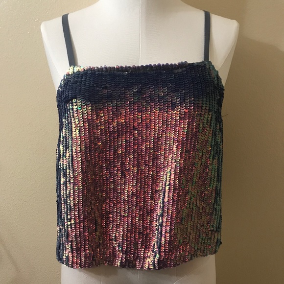 Topshop Tops - ‼️ CLOSET CLEAR OUT ‼️Topshop Iridescent Crop Top